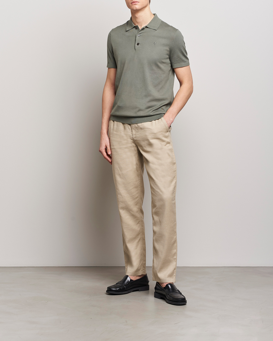 Herr | Byxor | Morris | Fenix Linen Slacks Khaki