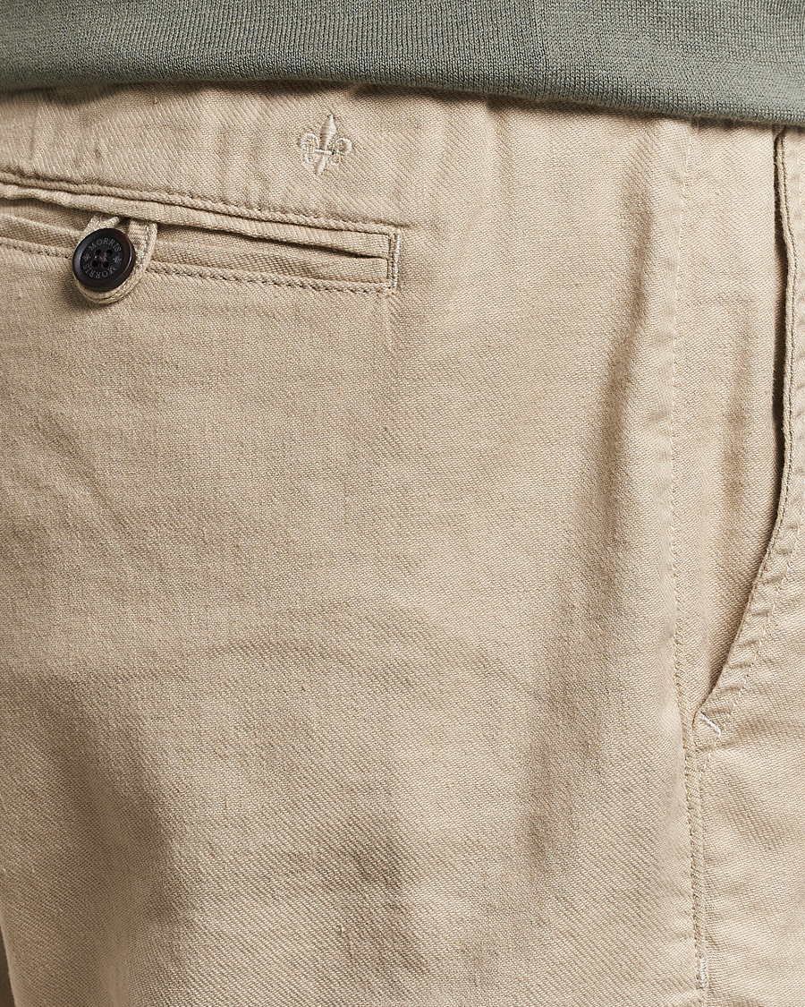 Herr | Byxor | Morris | Fenix Linen Slacks Khaki