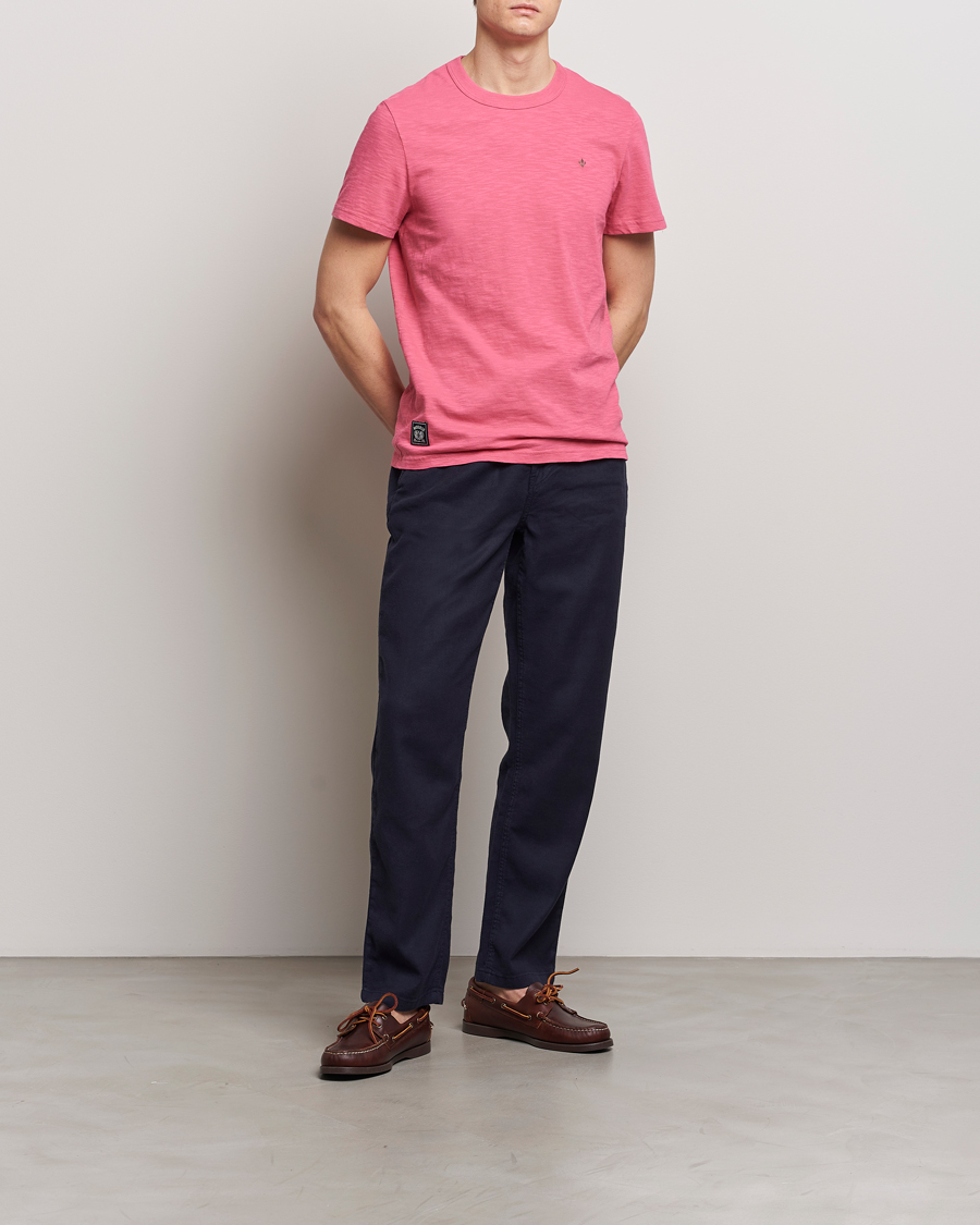 Herr | Byxor | Morris | Fenix Linen Slacks Blue