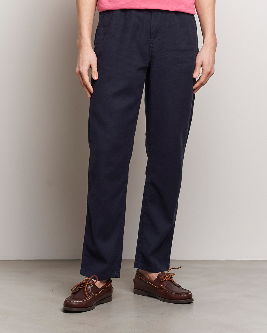 Herr | Preppy Authentic | Morris | Fenix Linen Slacks Blue