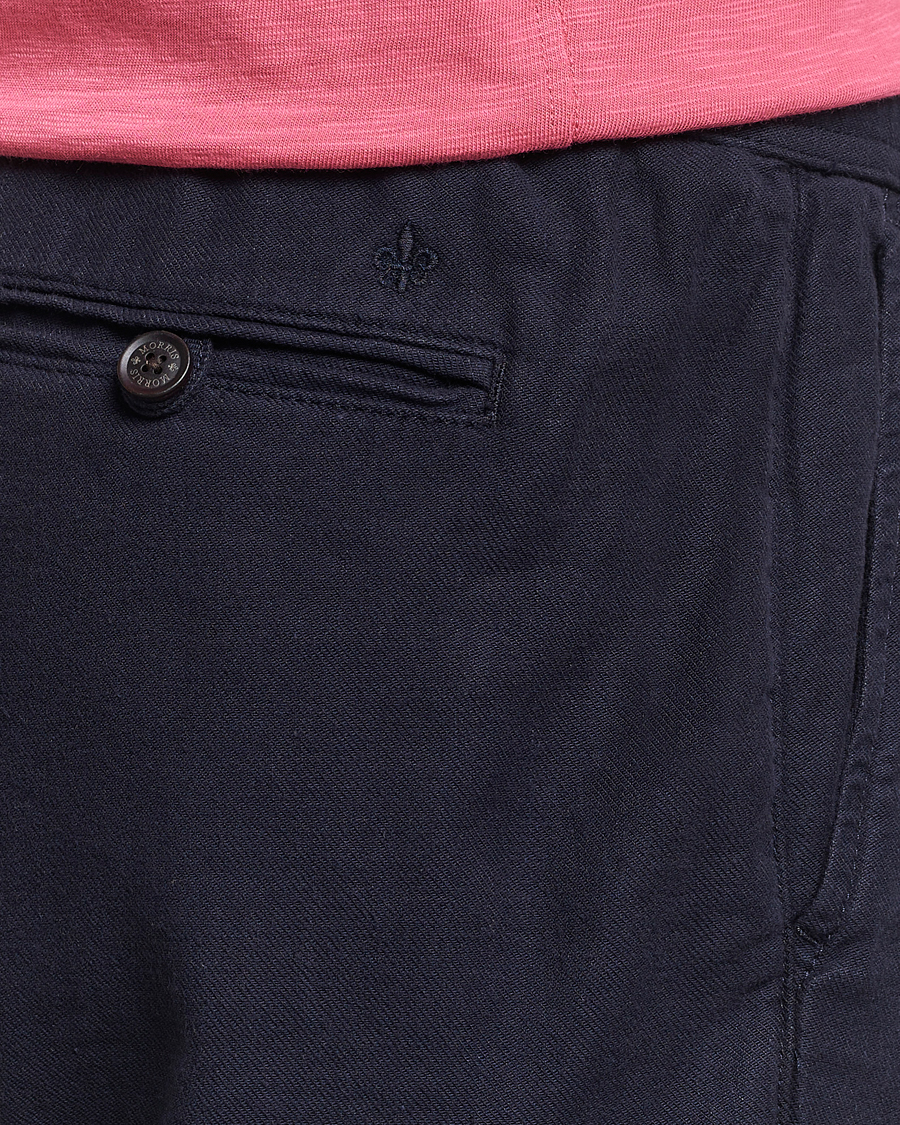 Herr | Byxor | Morris | Fenix Linen Slacks Blue