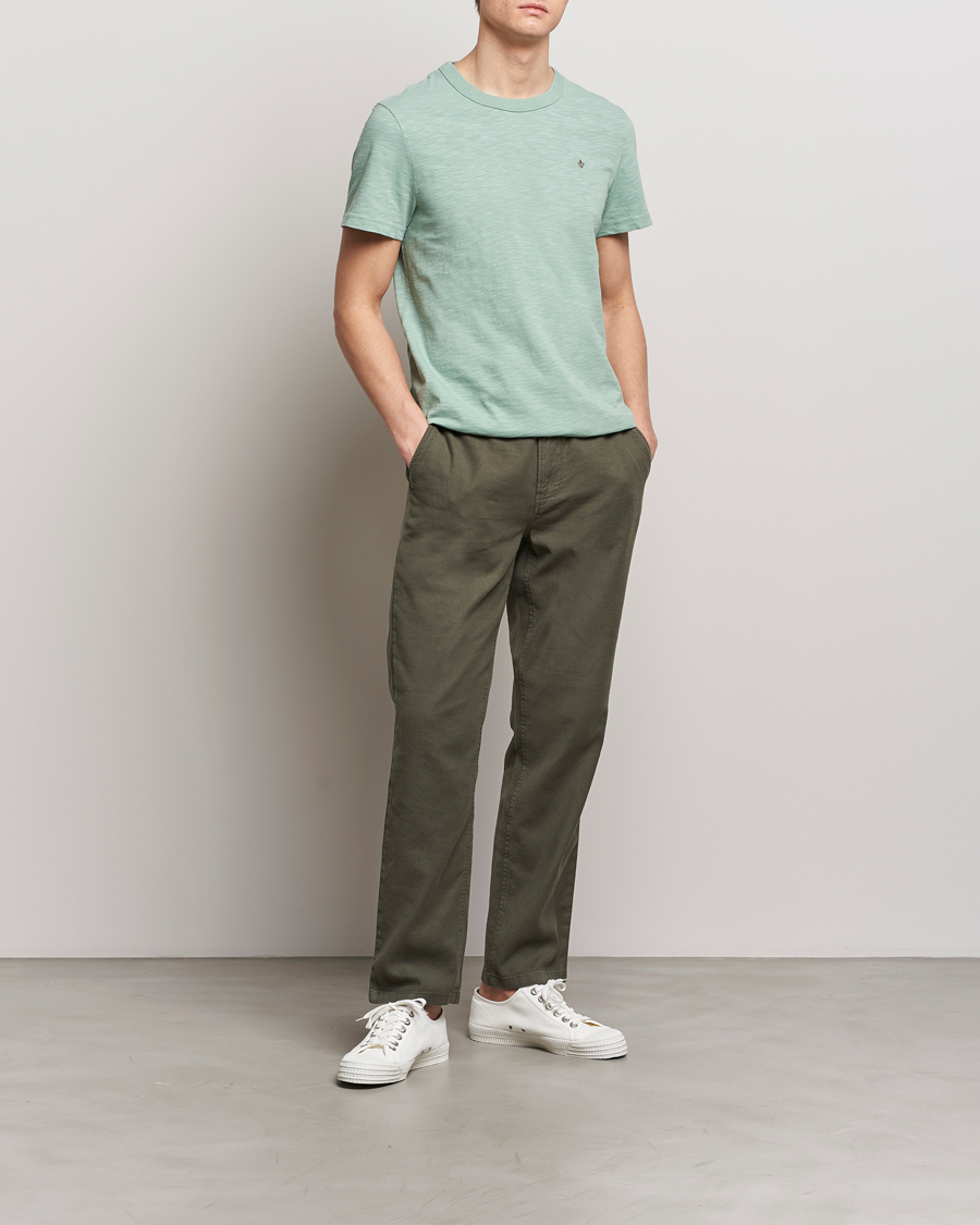 Herr | Byxor | Morris | Fenix Linen Slacks Olive