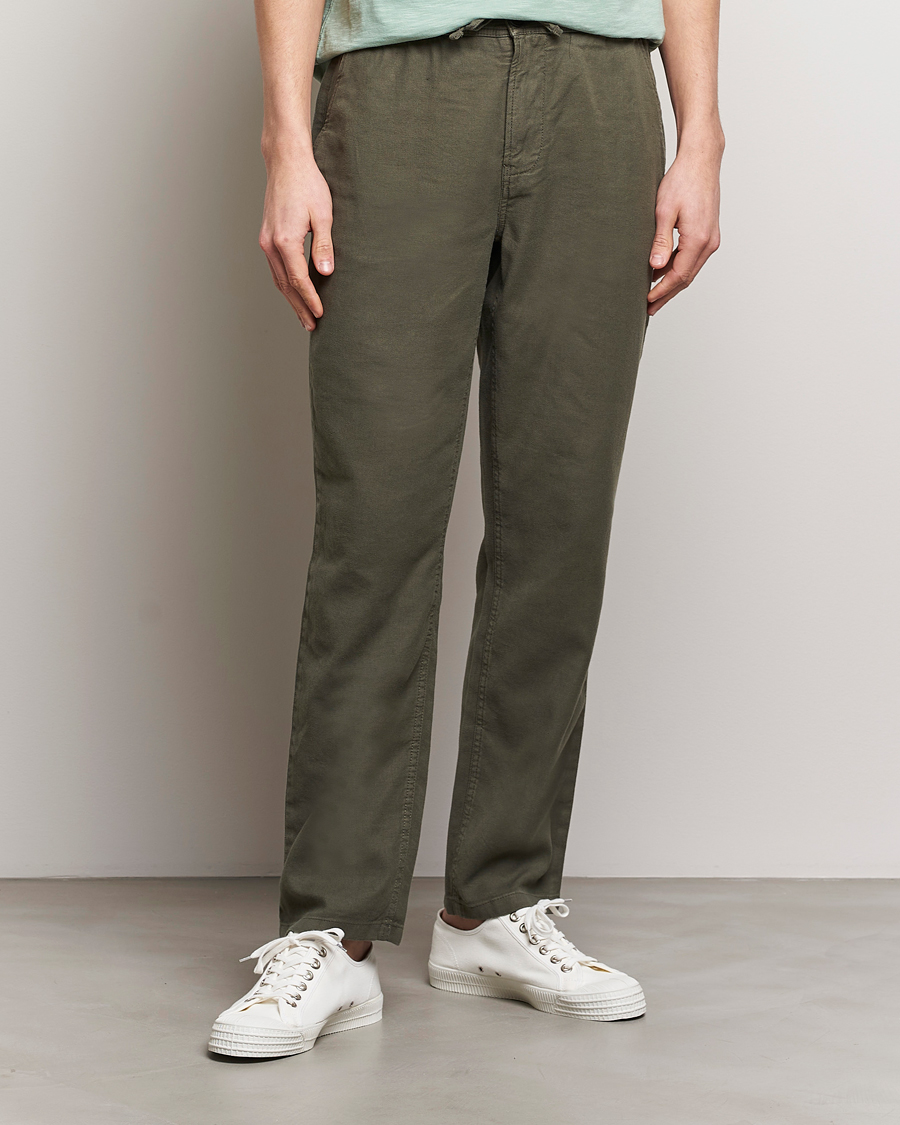 Herr | Linneavdelningen | Morris | Fenix Linen Slacks Olive