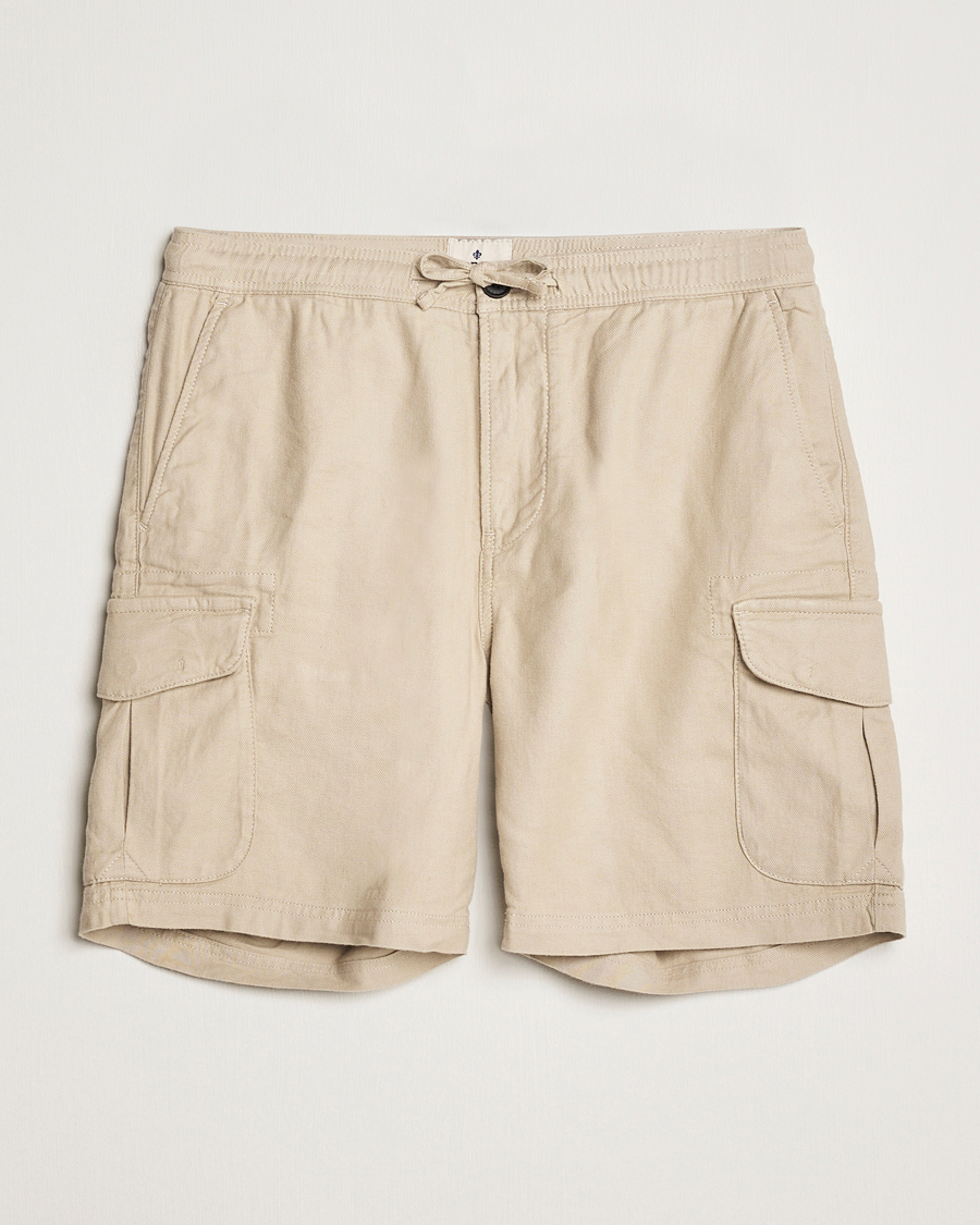 Herr | Shorts | Morris | Cargo Linen Shorts Khaki