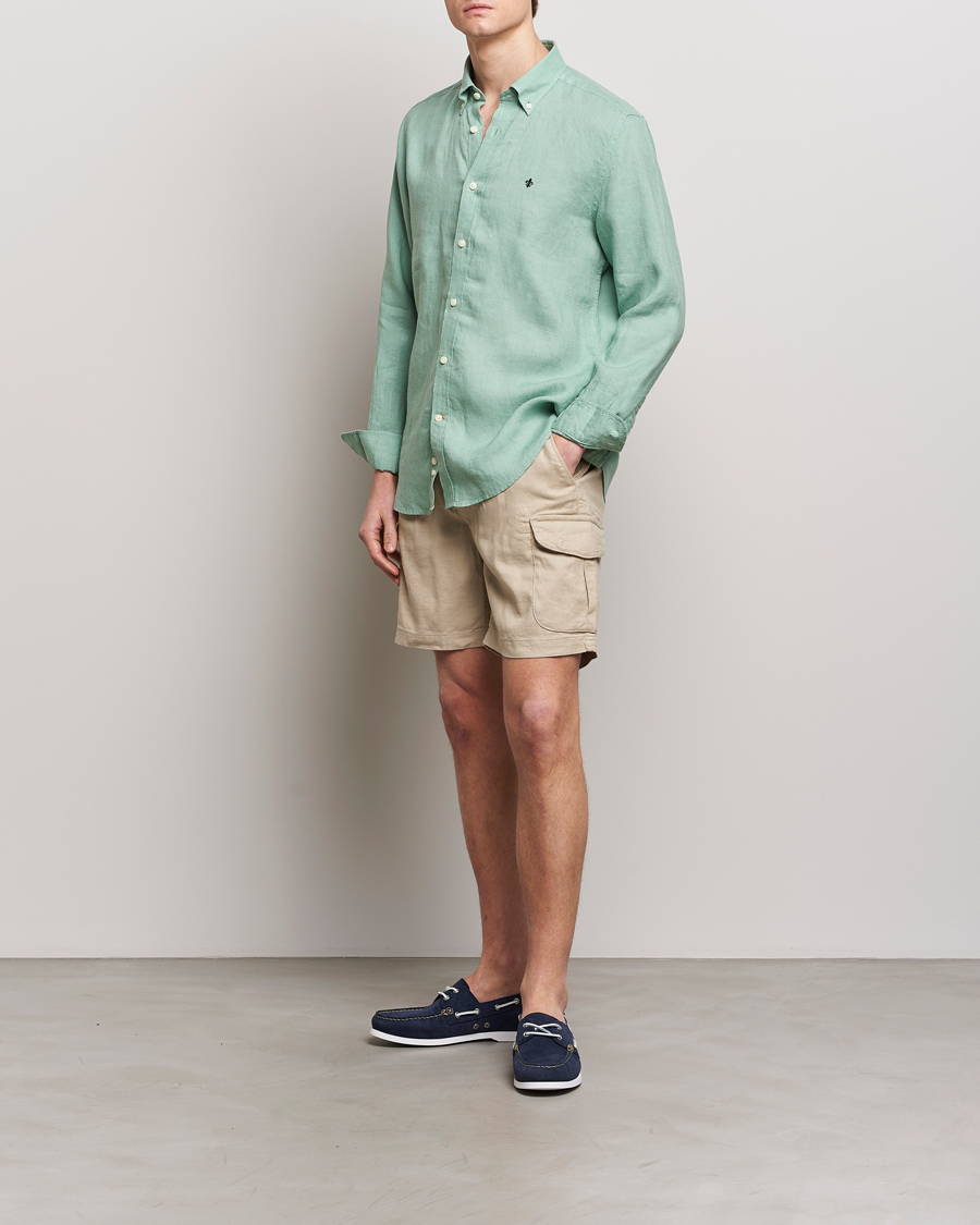 Herr | Shorts | Morris | Cargo Linen Shorts Khaki