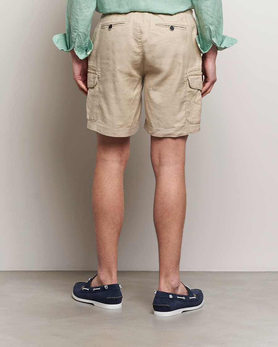 Herr | Shorts | Morris | Cargo Linen Shorts Khaki