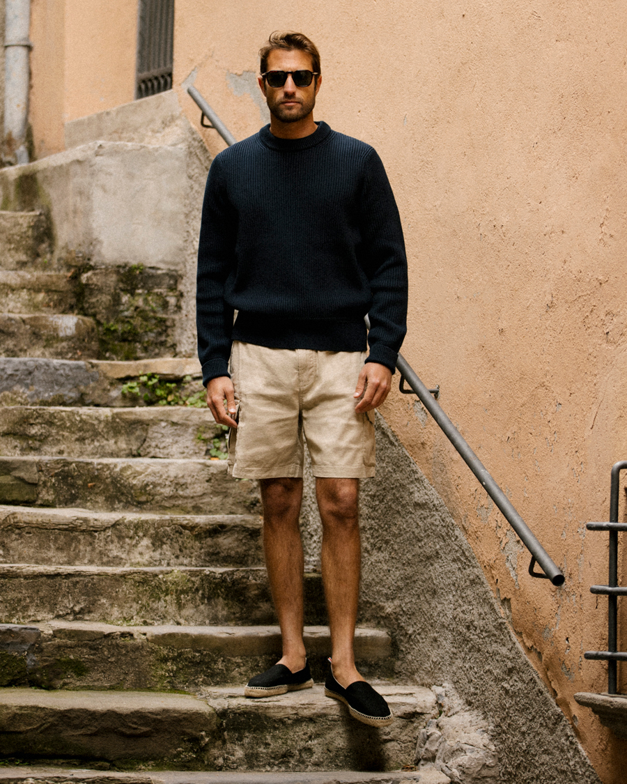 Herr | Shorts | Morris | Cargo Linen Shorts Khaki