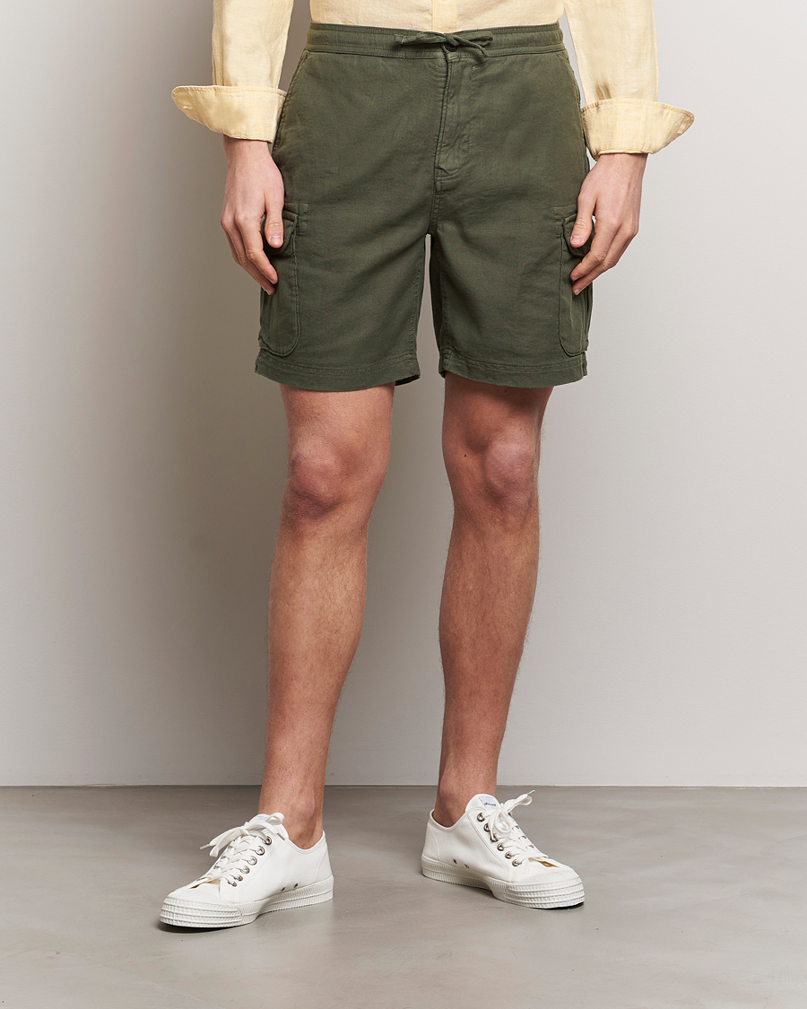 Herr | Senast inkommet | Morris | Cargo Linen Shorts Olive