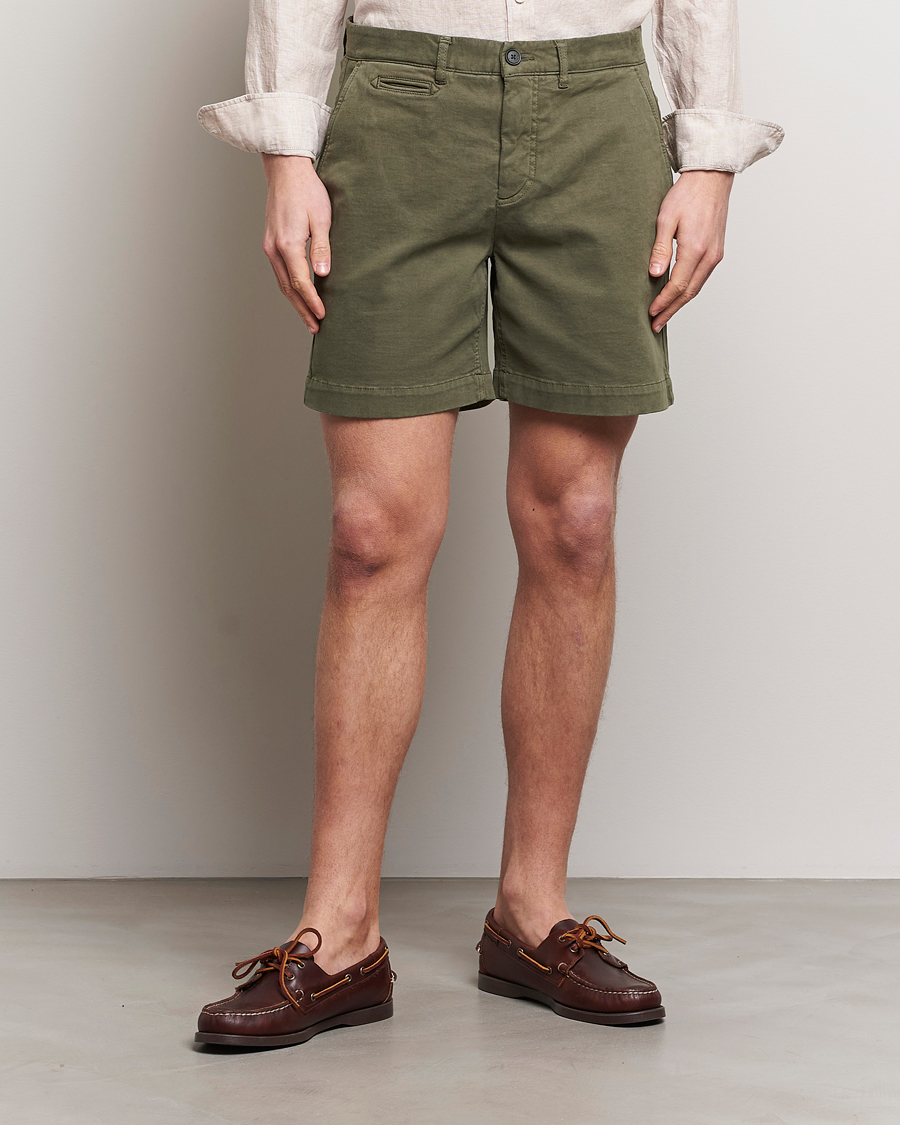 Herr | Kläder | Morris | Jeffrey Short Chino Shorts Olive