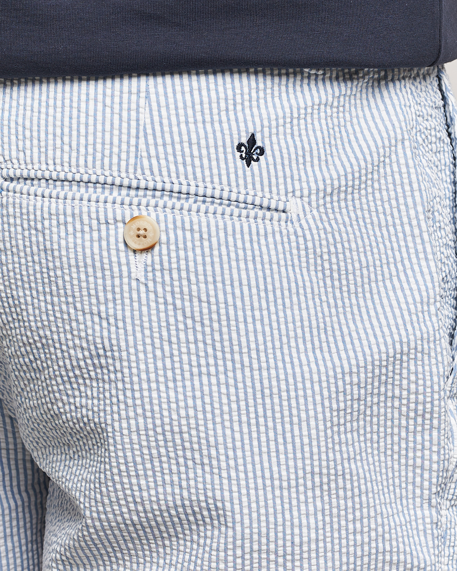 Herr | Shorts | Morris | Seersucker Summer Shorts Light Blue
