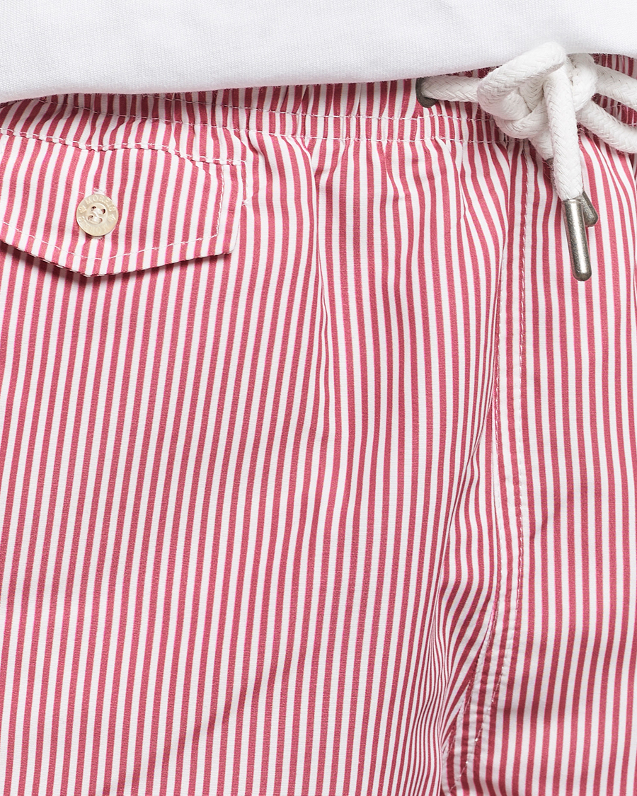 Herr | Badbyxor | Morris | Stripe Bathing Trunks Cerise