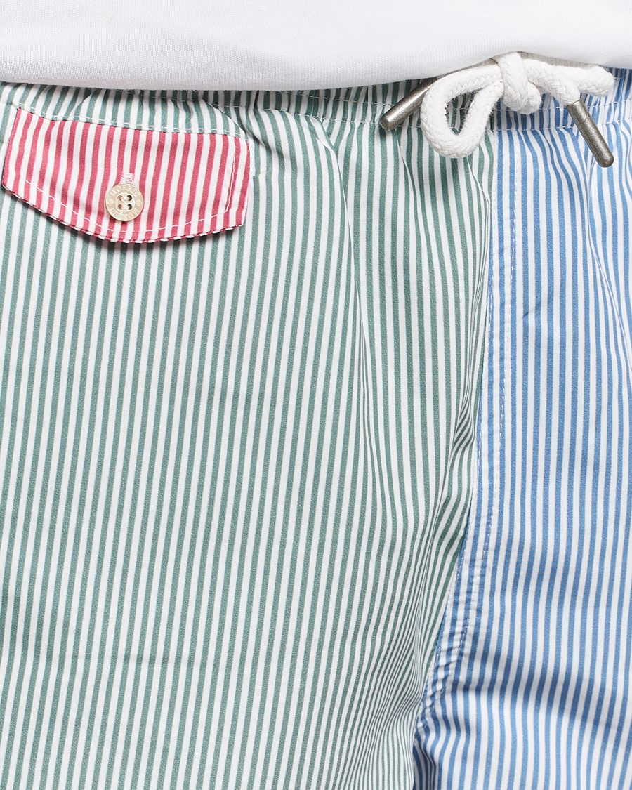 Herr | Badbyxor | Morris | Mixed Stripe Bathing Trunks Off White