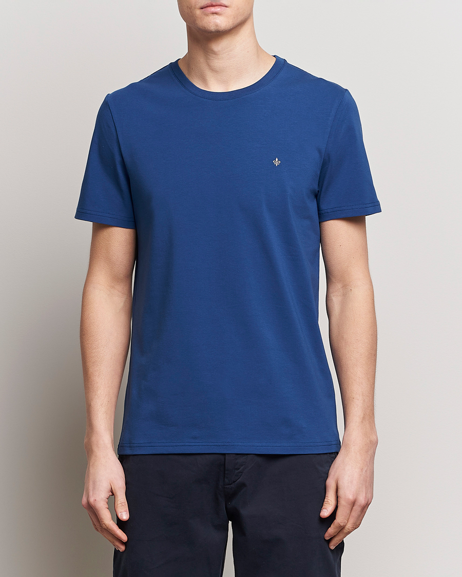 Herr | T-Shirts | Morris | James Crew Neck T-Shirt Blue