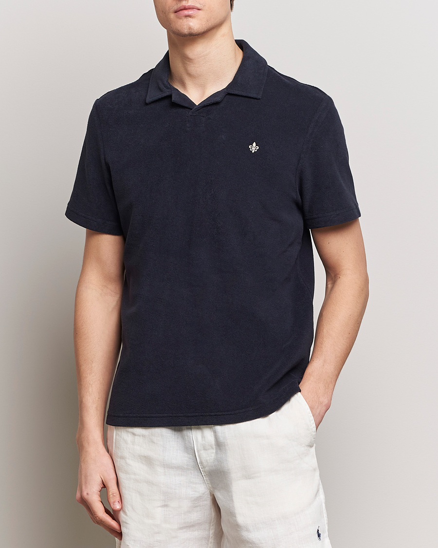 Herr | Preppy Authentic | Morris | Delon Terry Jersey Polo Old Blue