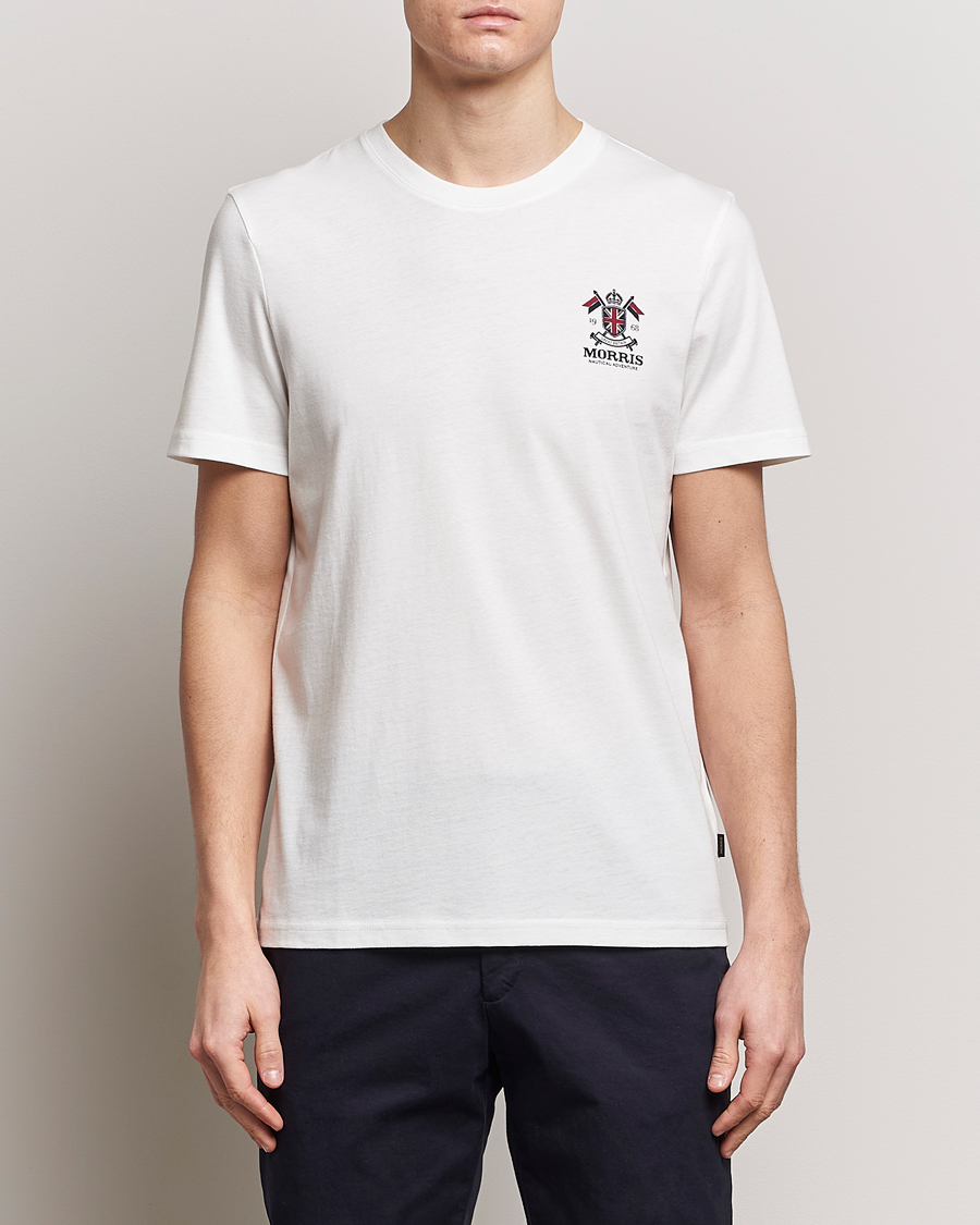 Herr | Avdelningar | Morris | Crew Neck Cotton T-Shirt Off White