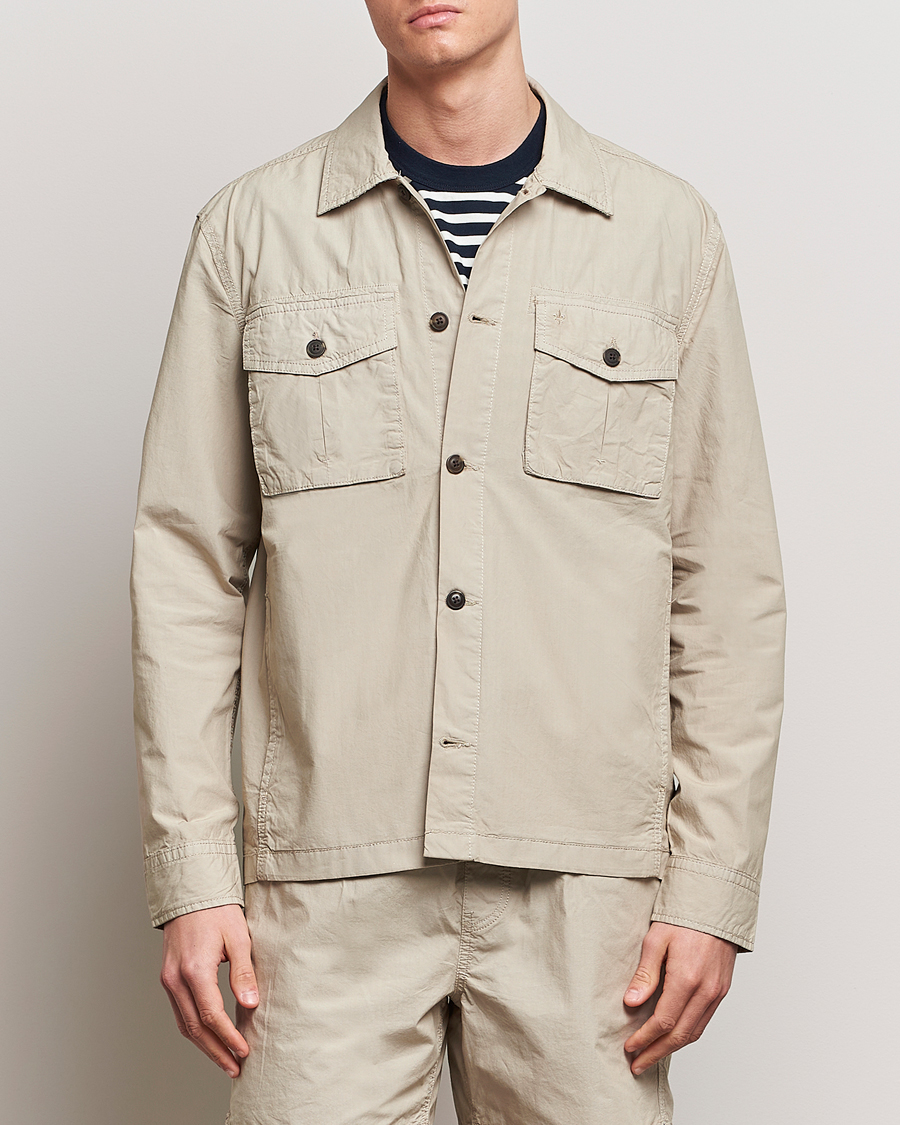 Herr | Klassiska jackor | Morris | Harrison Cotton Shirt Jacket Khaki