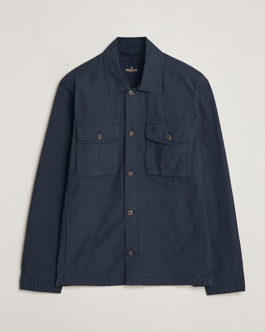Herr | Jackor | Morris | Harrison Cotton Shirt Jacket Old Blue