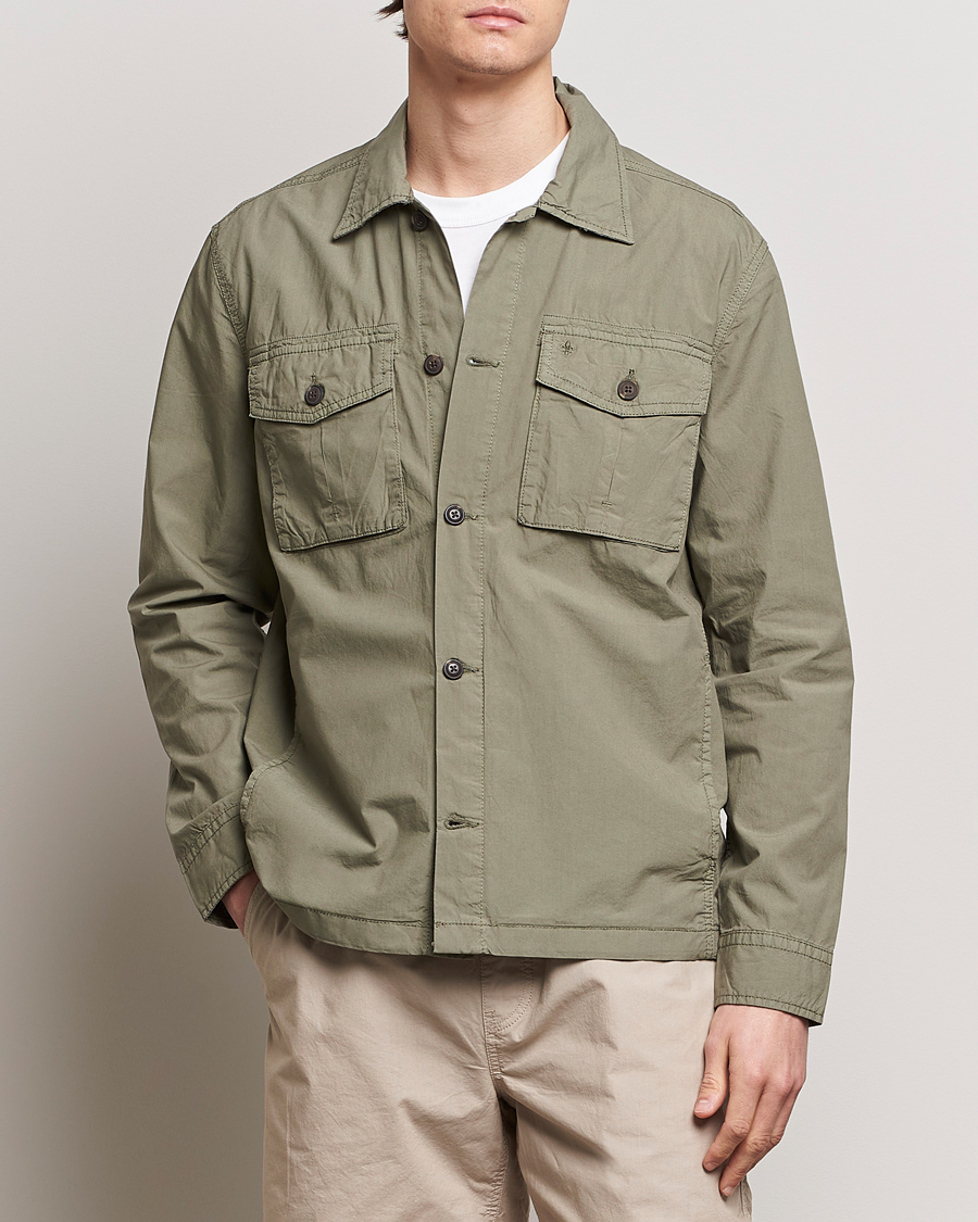 Herr | Klassiska jackor | Morris | Harrison Cotton Shirt Jacket Green