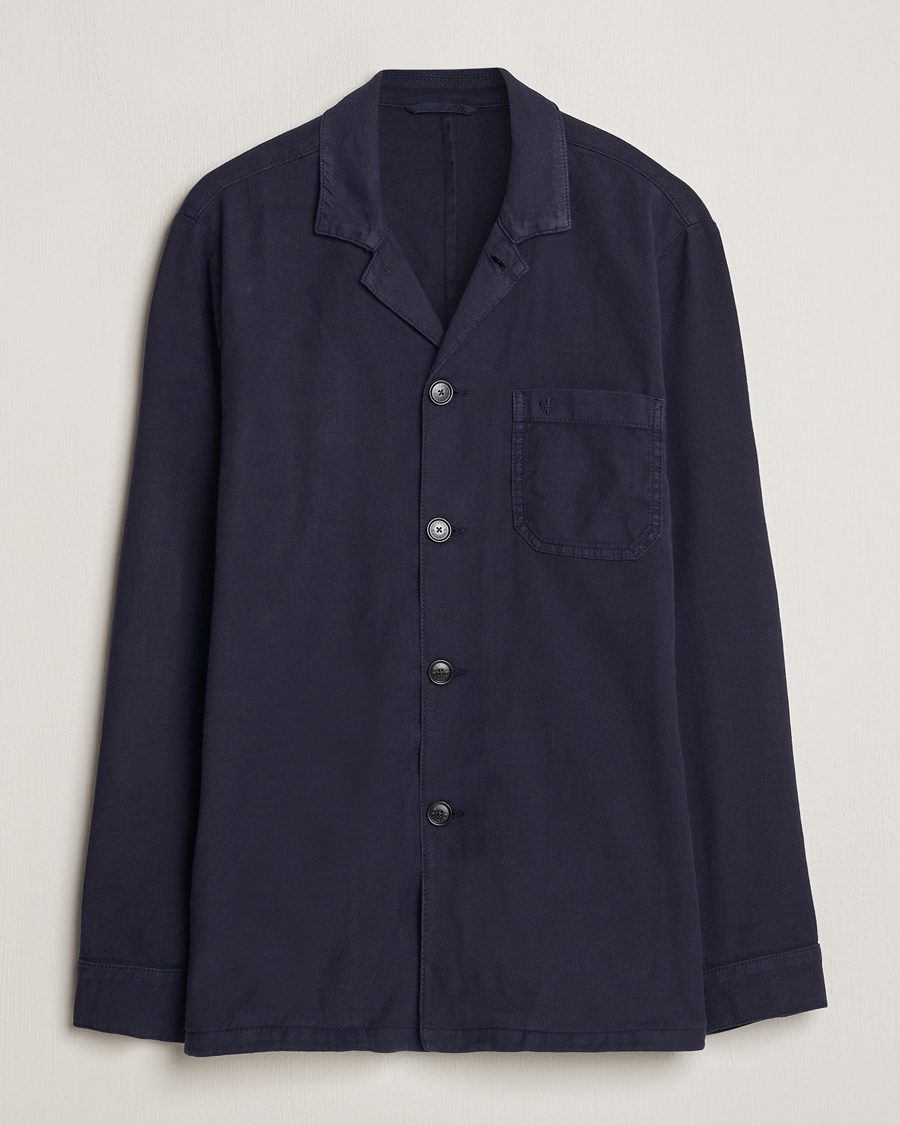 Herr | Skjortor | Morris | Linen Shirt Jacket Navy