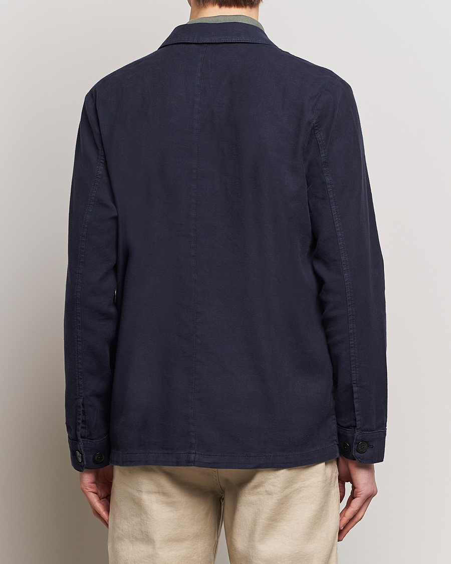 Herr | Skjortor | Morris | Linen Shirt Jacket Navy