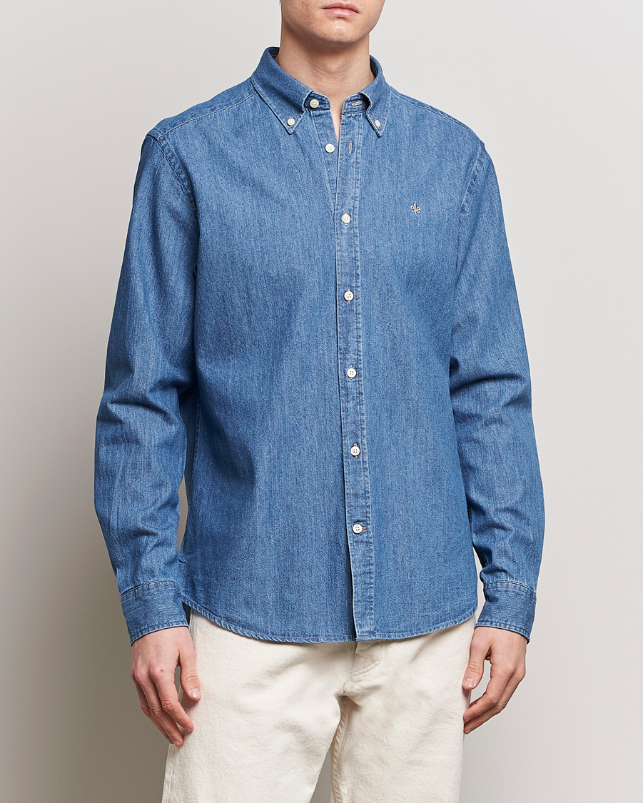 Herr | Skjortor | Morris | Classic Fit Denim Shirt Blue