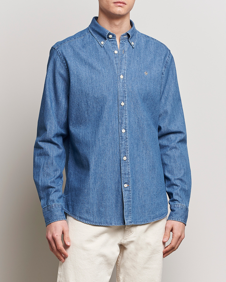 Herr | Avdelningar | Morris | Classic Fit Denim Shirt Blue