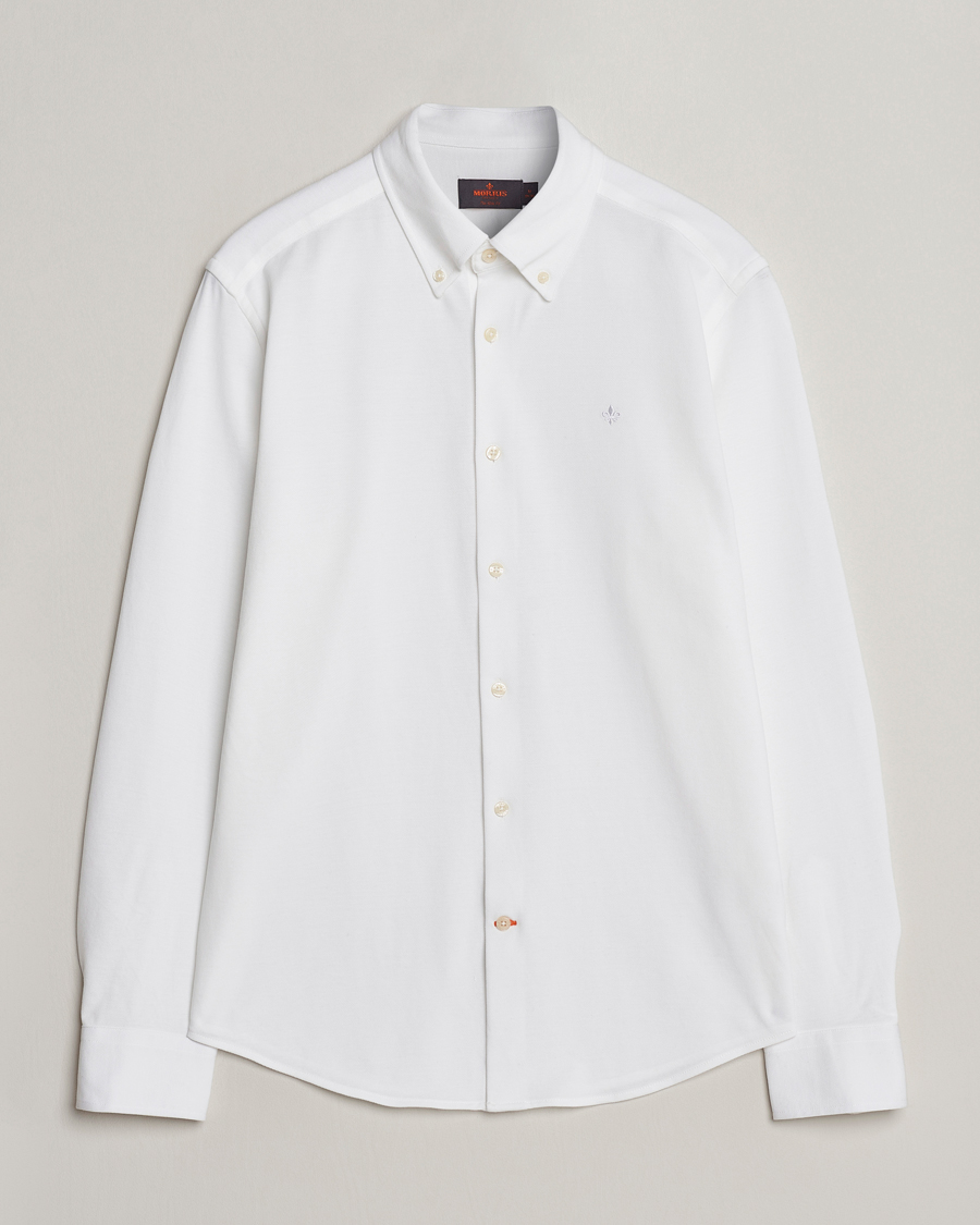 Herr | Skjortor | Morris | Eddie Pique Shirt White