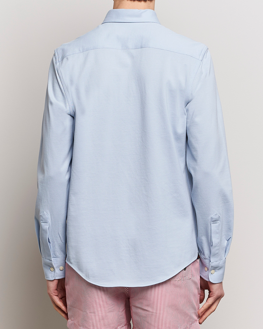 Herr | Skjortor | Morris | Eddie Slim Fit Pique Shirt Light Blue