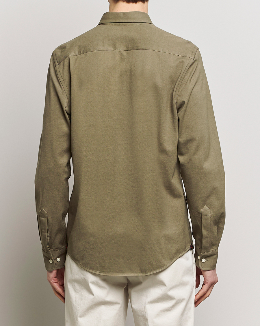 Herr | Skjortor | Morris | Eddie Slim Fit Pique Shirt Olive