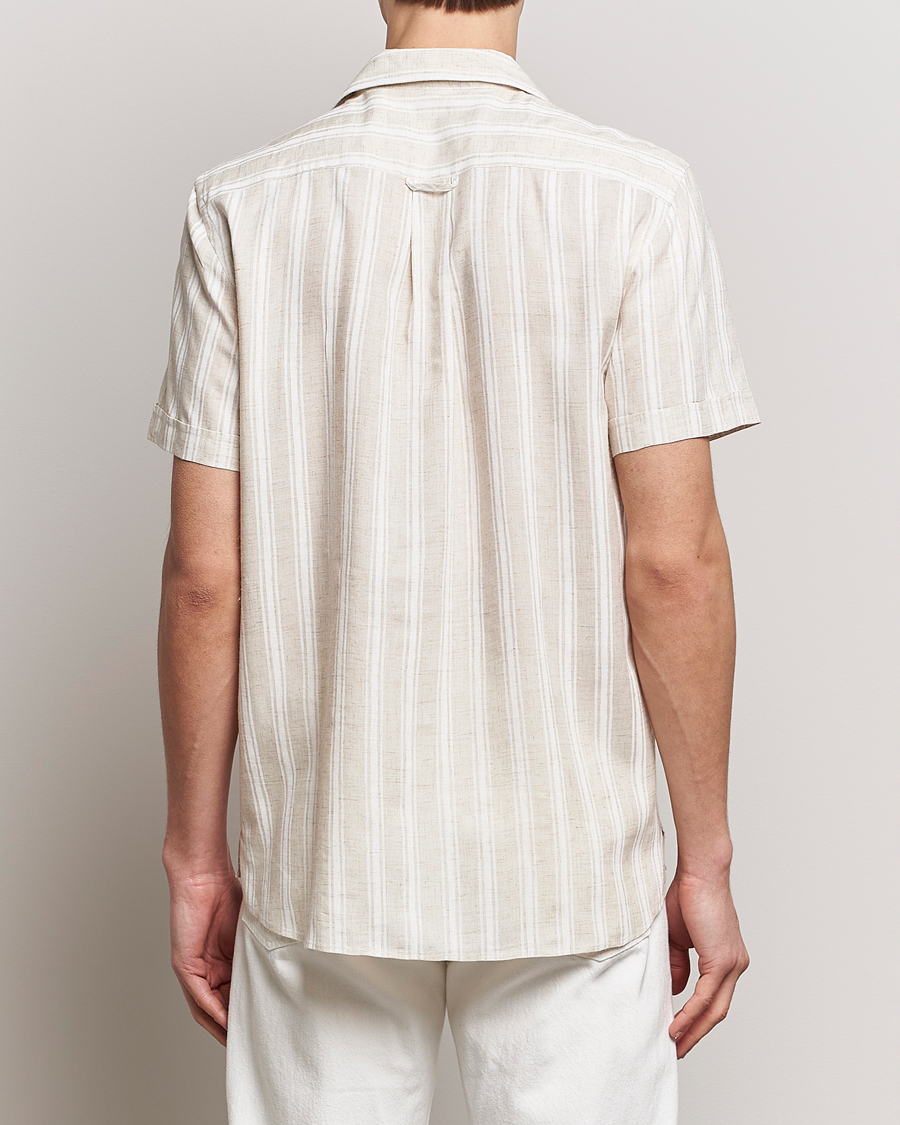 Herr | Skjortor | Morris | Printed Short Sleeve Shirt Off White