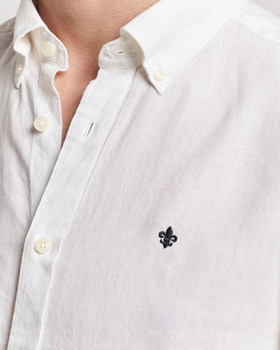 Herr | Skjortor | Morris | Douglas Linen Button Down Shirt White