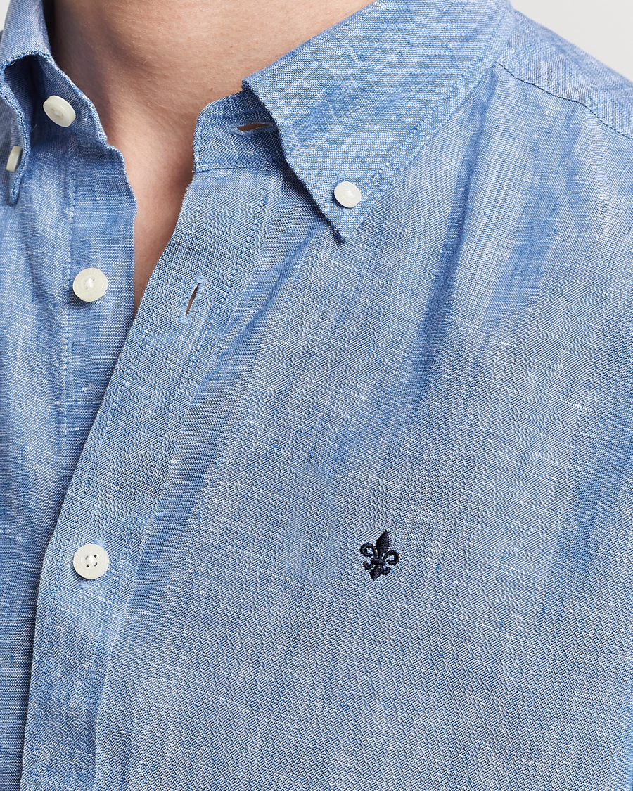 Herr | Skjortor | Morris | Douglas Linen Button Down Shirt Blue