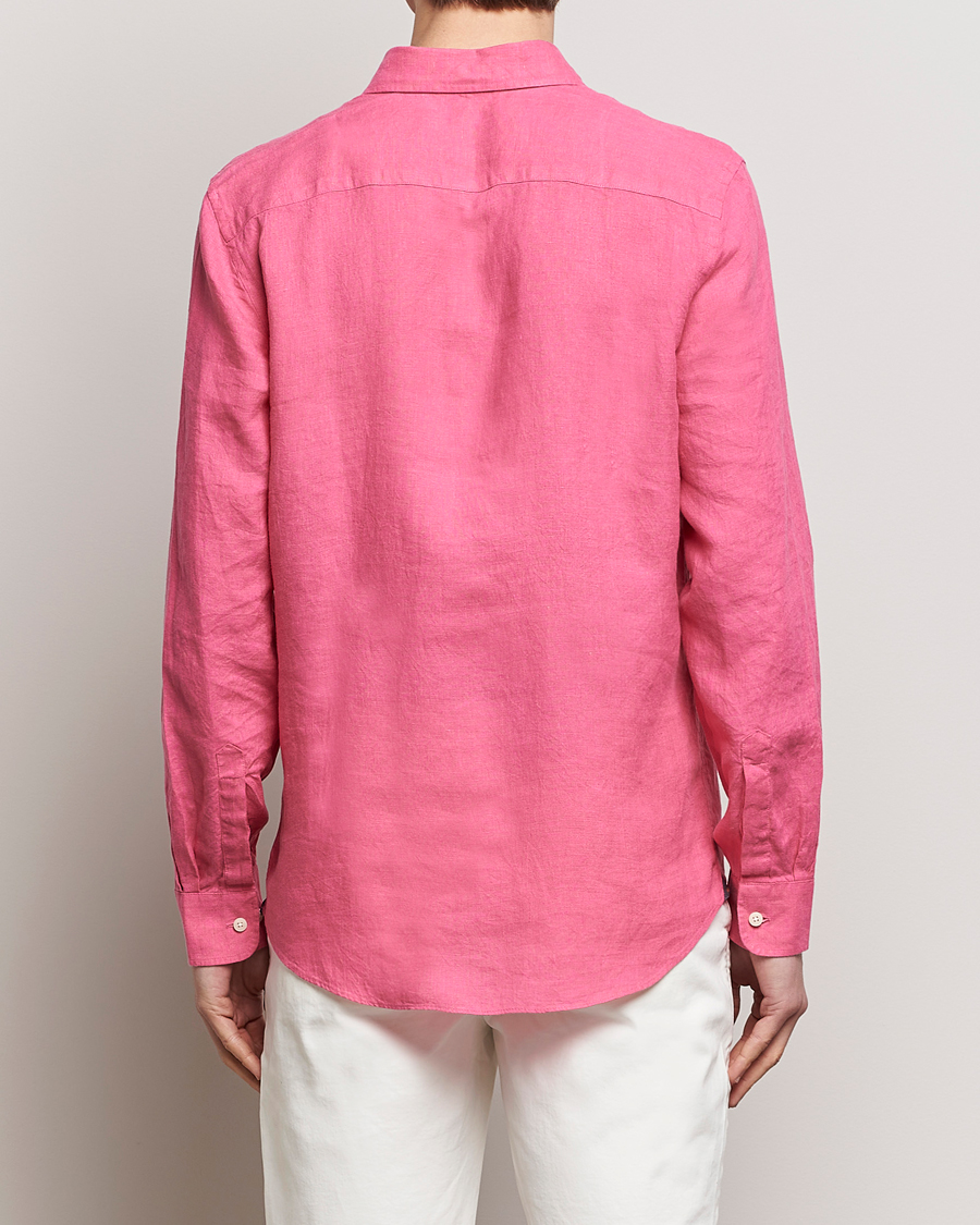 Herr | Skjortor | Morris | Douglas Linen Button Down Shirt Cerise