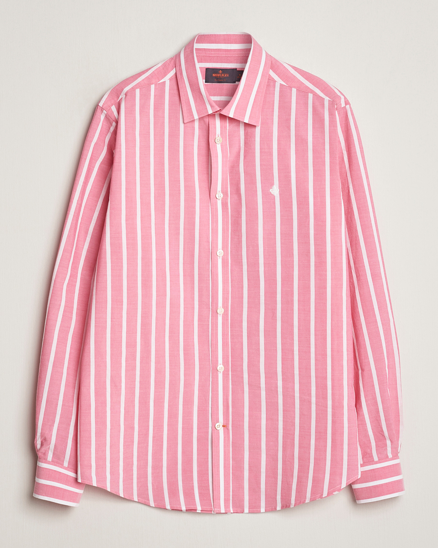 Herr | Skjortor | Morris | Summer Stripe Shirt Cerise
