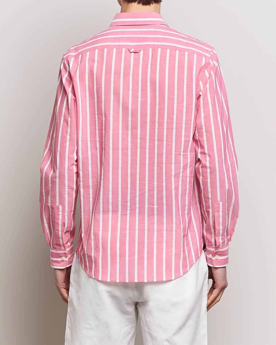 Herr | Skjortor | Morris | Summer Stripe Shirt Cerise