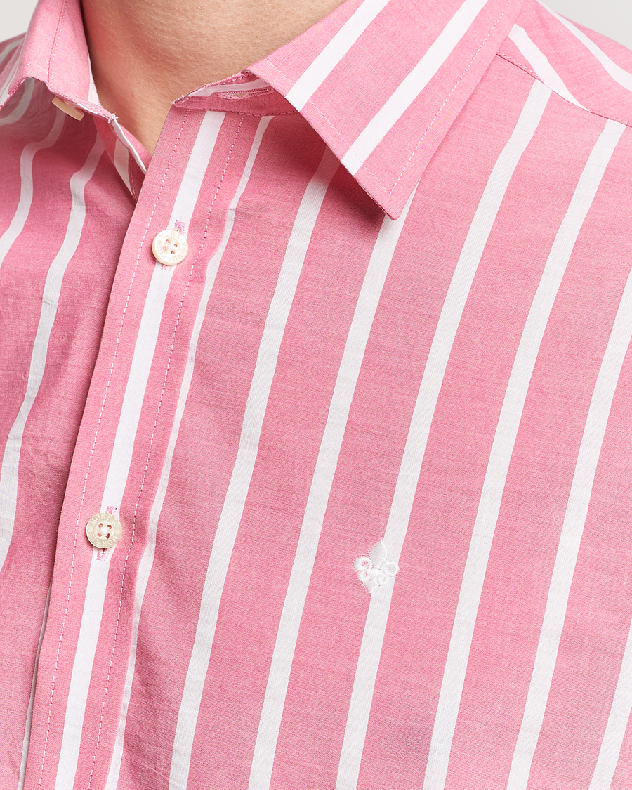 Herr | Skjortor | Morris | Summer Stripe Shirt Cerise