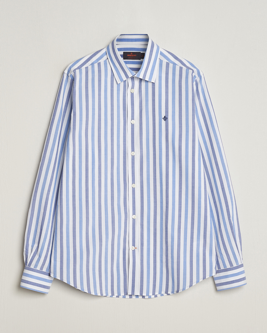 Herr | Skjortor | Morris | Summer Stripe Shirt Blue