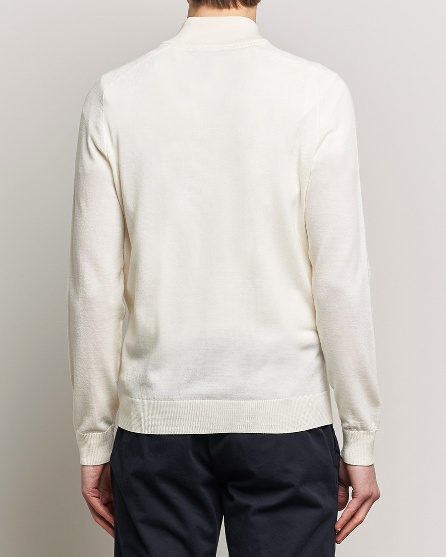 Herr | Tröjor | Morris | John Merino Half Zip Off White