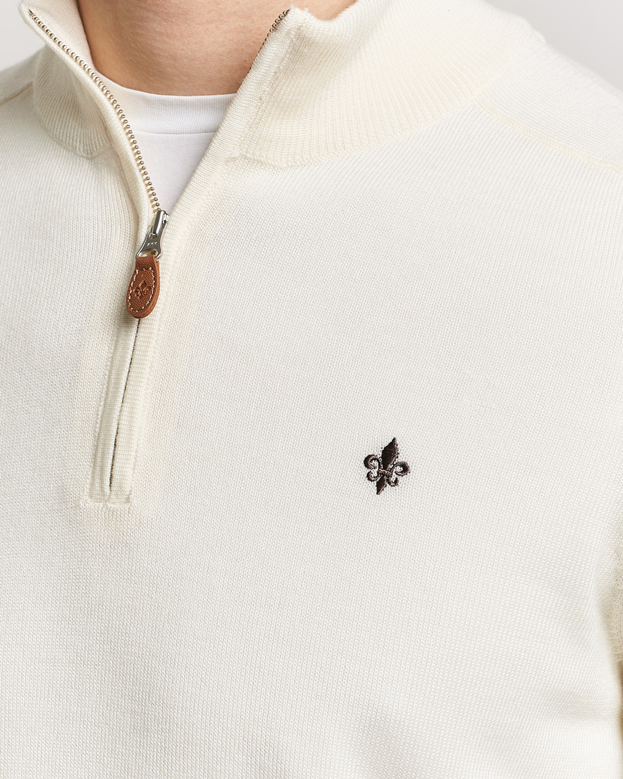 Herr | Tröjor | Morris | John Merino Half Zip Off White