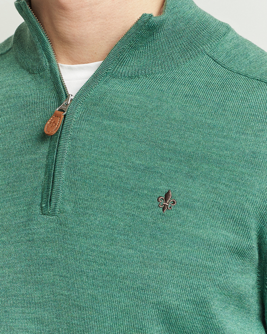 Herr | Tröjor | Morris | John Merino Half Zip Light Green