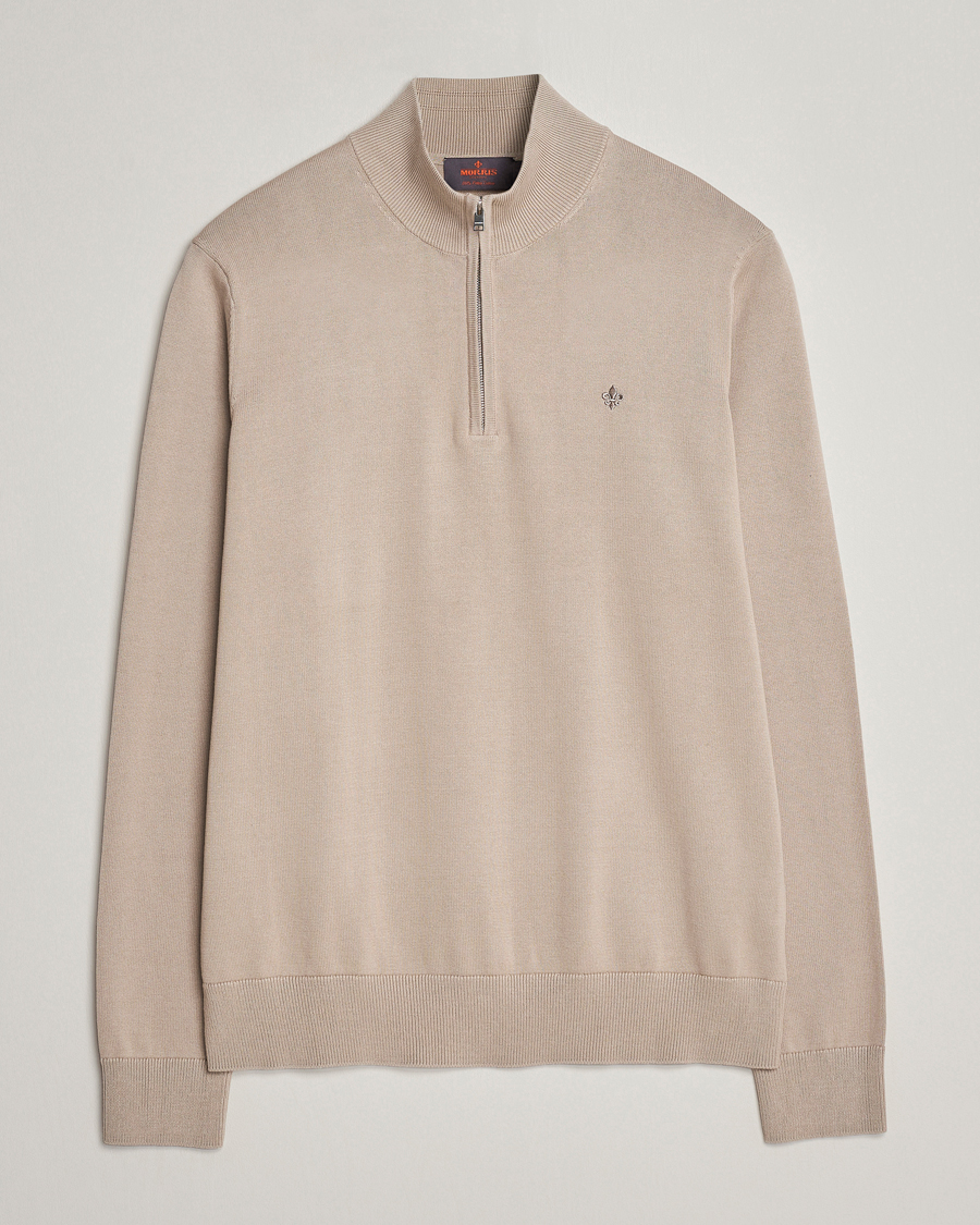 Herr | Tröjor | Morris | Riley Cotton Half Zip Khaki