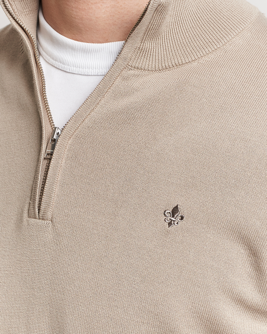 Herr | Tröjor | Morris | Riley Cotton Half Zip Khaki