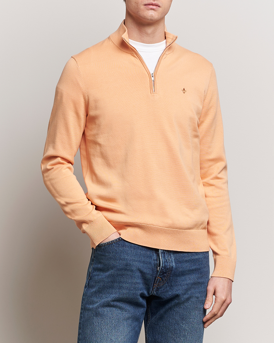 Herr | Tröjor | Morris | Riley Cotton Half Zip Orange