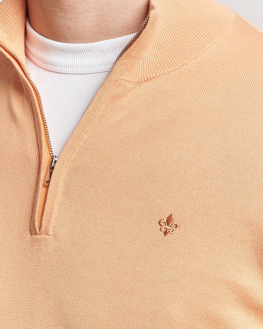 Herr | Tröjor | Morris | Riley Cotton Half Zip Orange