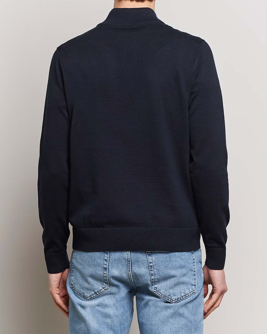 Herr | Tröjor | Morris | Riley Cotton Half Zip Navy