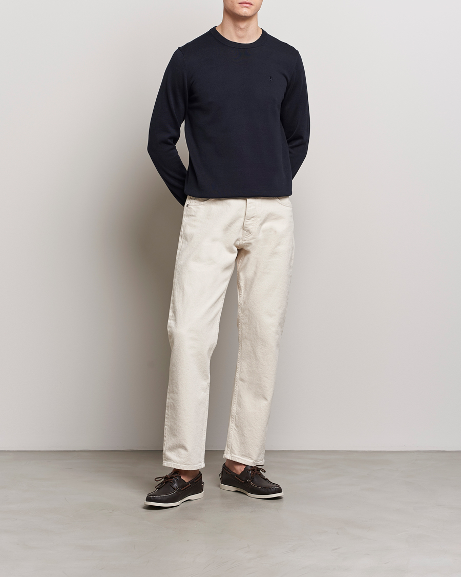 Herr | Tröjor | Morris | Riley Cotton Crew Neck Pullover Old Blue