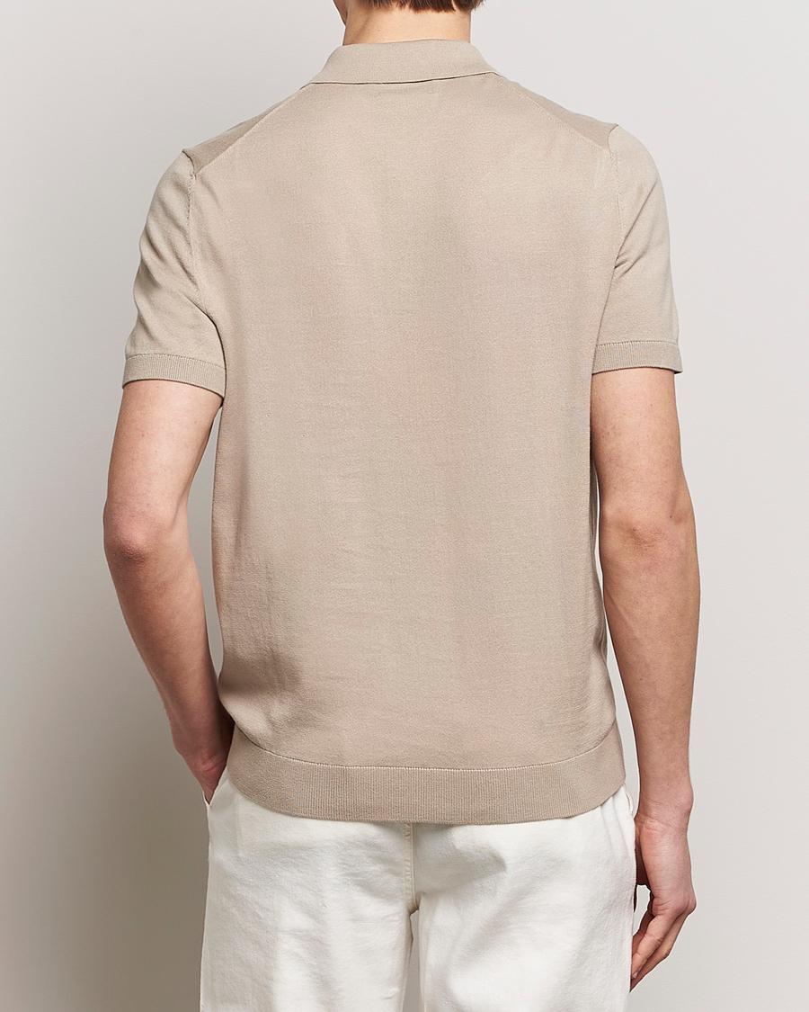 Herr | Tröjor | Morris | Cenric Cotton Knitted Short Sleeve Polo Khaki