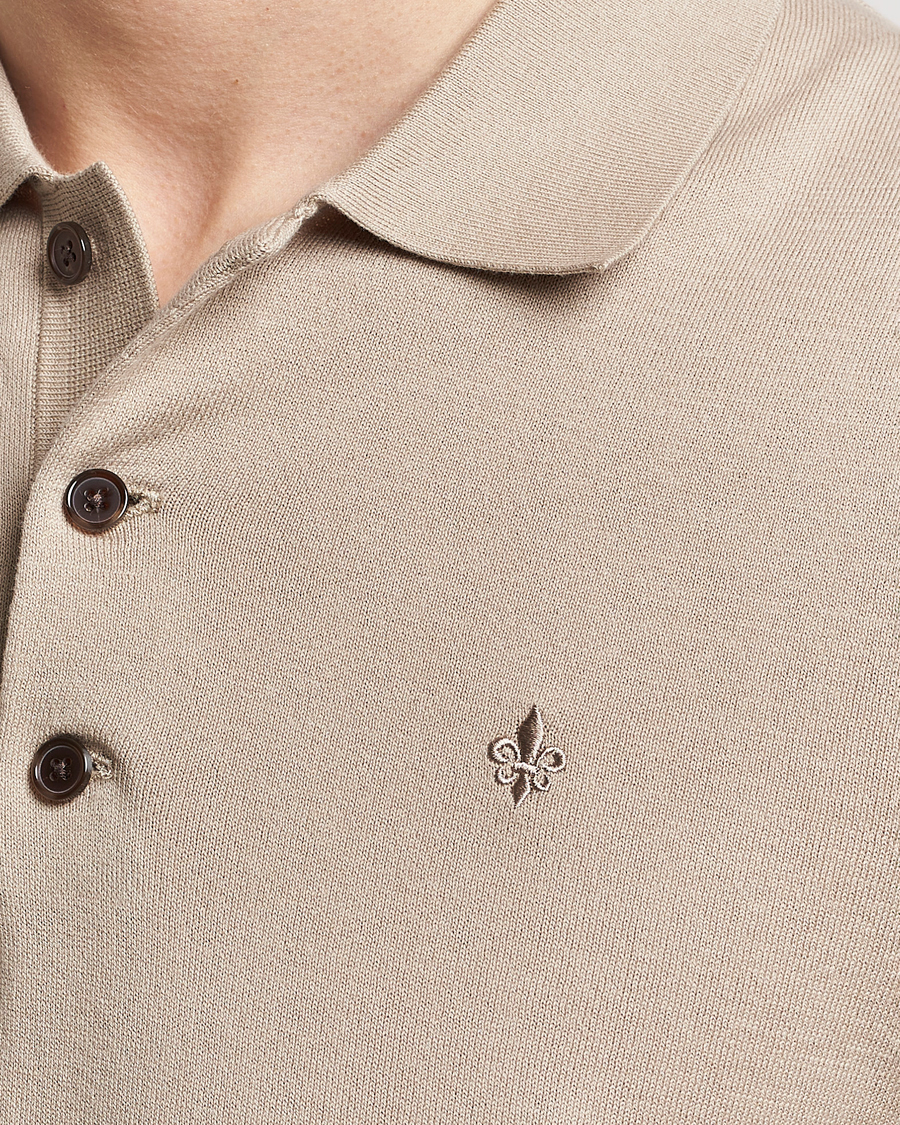 Herr | Tröjor | Morris | Cenric Cotton Knitted Short Sleeve Polo Khaki