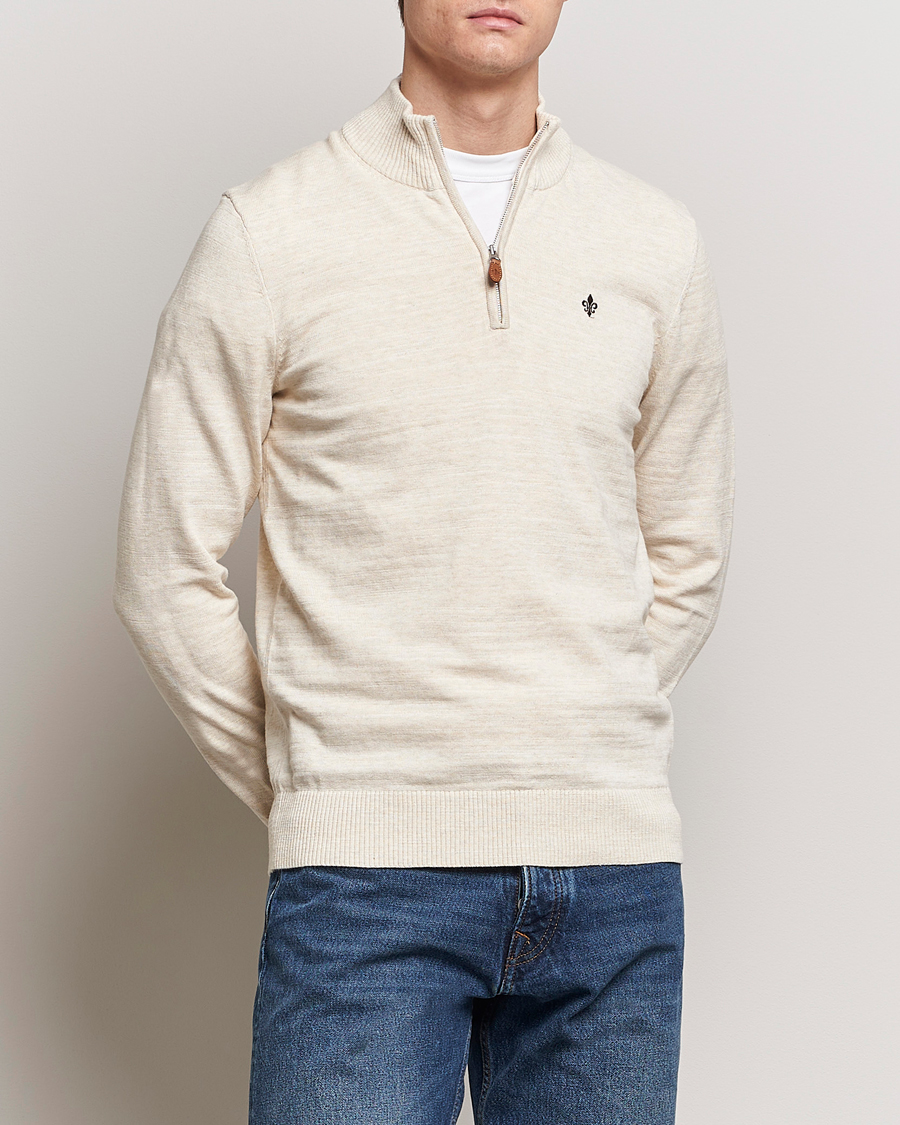 Herr | Morris | Morris | Randall Cotton Half Zip Off White