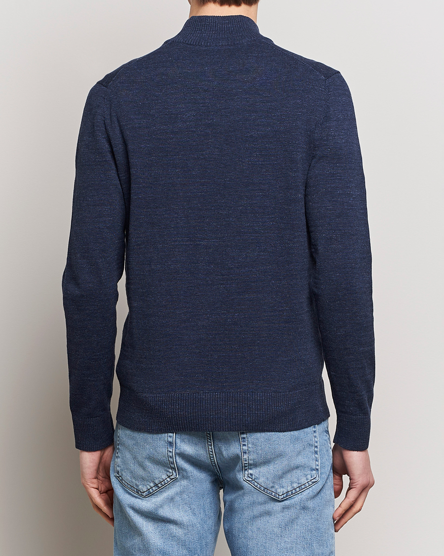 Herr | Tröjor | Morris | Randall Cotton Half Zip Navy